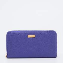Chopard Purple Leather Zip Around Wallet