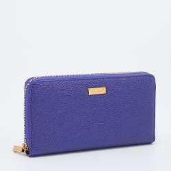 Chopard Purple Leather Zip Around Wallet