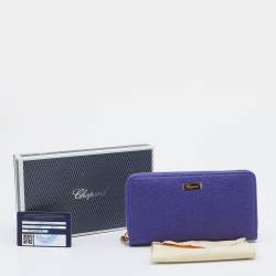 Chopard Purple Leather Zip Around Wallet