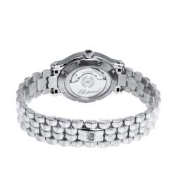 Chopard Silver Stainless Steel Diamond Happy Sport 8602 Women's Wristwatch 30 mm