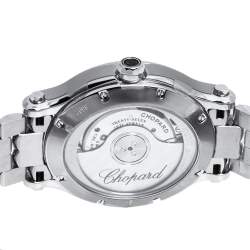 Chopard Silver Stainless Steel Diamond Happy Sport 8602 Women's Wristwatch 30 mm