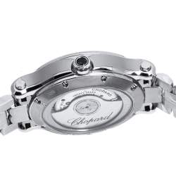 Chopard Silver Stainless Steel Diamond Happy Sport 8602 Women's Wristwatch 30 mm