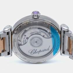 Chopard Mother Of Pearl Diamond 18K Rose Stainless Steel Imperiale 388563-6008 Women's Wristwatch 29 mm