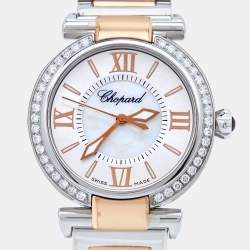 Chopard Mother Of Pearl Diamond 18K Rose Stainless Steel Imperiale 388563-6008 Women's Wristwatch 29 mm