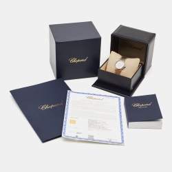 Chopard Mother Of Pearl Diamond 18K Rose Stainless Steel Imperiale 388563-6008 Women's Wristwatch 29 mm