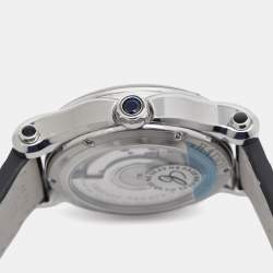 Chopard Blue Stainless Steel Alligator Leather Happy Sport 278559-3008 Women's Wristwatch 36 mm
