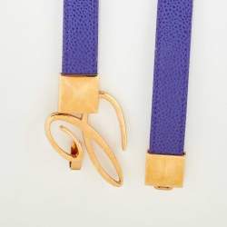 Chopard Purple Textured Leather Miss Happy Belt 115CM