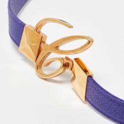 Chopard Purple Textured Leather Miss Happy Belt 115CM