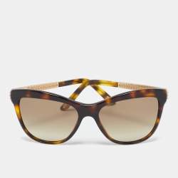 Chopard Tortoise Brown Gradient SCH189S Crystals Cat Eye Sunglasses