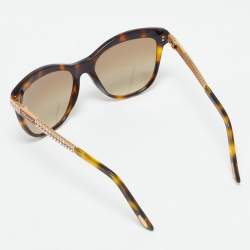 Chopard Tortoise Brown Gradient SCH189S Crystals Cat Eye Sunglasses