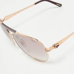 Pre Owned Chopard Purple SCH870S Aviator Sunglasses