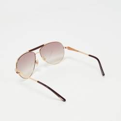 Pre Owned Chopard Purple SCH870S Aviator Sunglasses