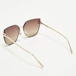 Pre Owned نظارة شمسية شوبارد SCHL54 بني/ذهبي باترفلاي