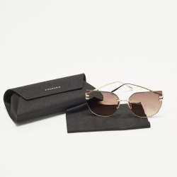 Pre Owned نظارة شمسية شوبارد SCHL54 بني/ذهبي باترفلاي