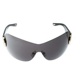 Chopard Black SCH939S Embellished Shield Sunglasses