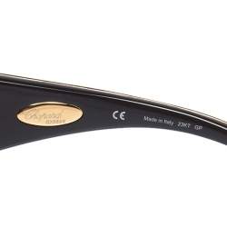 Chopard Gold/Brown Gradient SCH 883S Crystal Embellished Shield Sunglasses