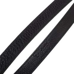 Chopard Black Leather Logo Buckle Adjustable Belt 105CM 
