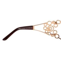 Chopard Brown/Gold SCH 699S Crystal Embellished Gradient Oversized Sunglasses
