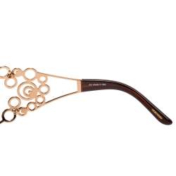 Chopard Brown/Gold SCH 699S Crystal Embellished Gradient Oversized Sunglasses