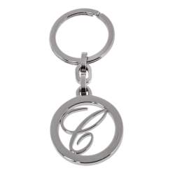 Chopard Silver Tone Logo Key Ring