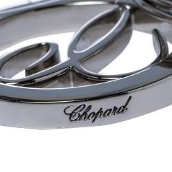 Chopard Silver Tone Logo Key Ring