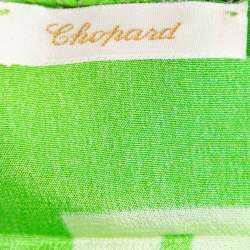 Chopard Green Logo Print Silk Handkerchief