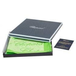 Chopard Green Logo Print Silk Handkerchief