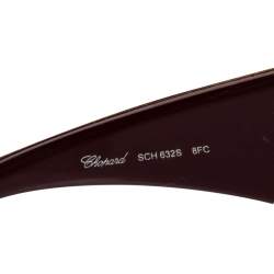 Pre Owned Chopard Gold Monogram SCH632 Shield Sunglasses