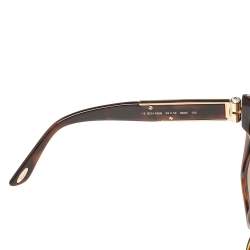 Pre Owned Chopard Brown Acetate SCH190S Crystal Embellished Gradient Sunglasses