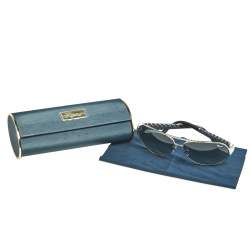 Pre Owned Chopard Blue Acetate SCH 994 Gradient Aviator Sunglasses