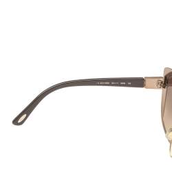 Pre Owned Chopard Brown Acetate SCH995S Embellished Gradient Sunglasses