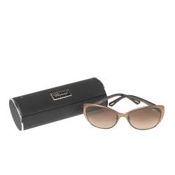 Pre Owned Chopard Brown Acetate SCH995S Embellished Gradient Sunglasses