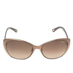 Pre Owned Chopard Brown Acetate SCH995S Embellished Gradient Sunglasses