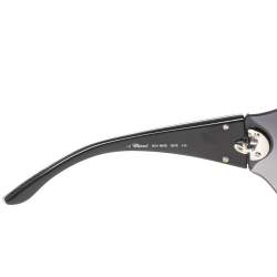 Pre Owned Chopard Silver Crystal Emellished SCH 883S Shield Sunglasses