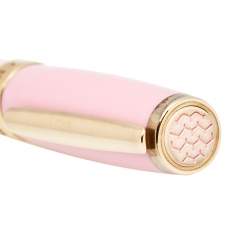 Pre Owned Chopard Racing Pink Resin Rose Gold Tone Rollerball Pen