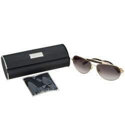 Pre Owned Chopard Gold Tone/ Grey Gradient SCH870S Aviator Sunglasses