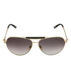Pre Owned Chopard Gold Tone/ Grey Gradient SCH870S Aviator Sunglasses