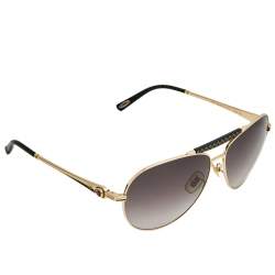 Pre Owned Chopard Gold Tone/ Grey Gradient SCH870S Aviator Sunglasses
