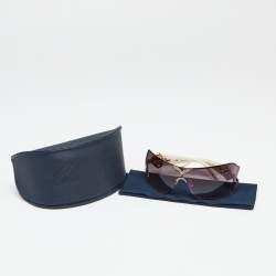 Pre Owned Chopard White SCH999S Crystal Embellished Gradient Shield Sunglasses