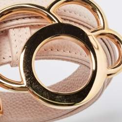 Chopard Pink Textured Leather Waist Buckle Belt 115CM