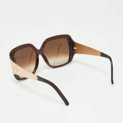 Chopard Brown/Brown Gradient SCH064 Oversized Sunglasses