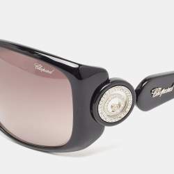 Chopard Black Gradient SCH042S Crystals Embellished Rectangular Sunglasses