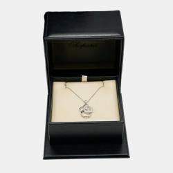 Chopard 18KT White Gold Happy Diamonds Pendant in 0.39 CTW