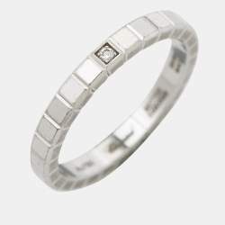 Chopard Icu Cube Diamond 18k White Gold Ring Size 51