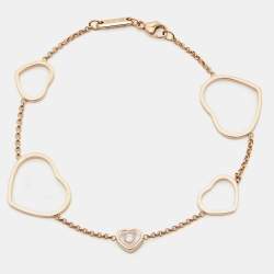 Chopard Happy Hearts Diamond 18k Rose Gold Bracelet
