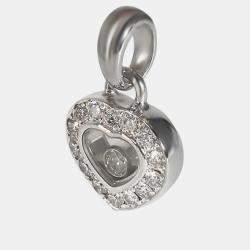 Chopard 18k White Gold Happy Diamonds Heart Pendant 0.25 CTW