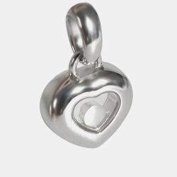 Chopard 18k White Gold Happy Diamonds Heart Pendant 0.25 CTW