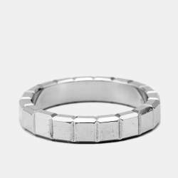 Chopard Ice Cube Diamond 18k White Gold Band Ring Size 56