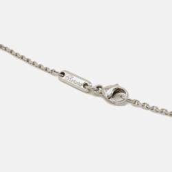 Chopard 18K White Gold and Diamond Happy Diamonds Cross Pendant Necklace
