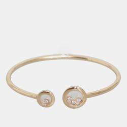 Chopard 18k Rose Gold Happy Diamonds Icon Bangle